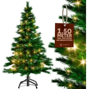 Comparateur de prix : Casaria Sapin de Noël artificiel 140-180cm support inclus arbre de noël décoration Standard 150 cm
