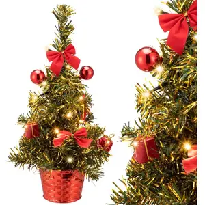 Comparateur de prix : Casaria Mini Sapin de Noël 26/36 cm batteries/Câble usb pvc 35/20 pointes décoration Mini sapin