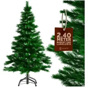 Casaria Sapin de Noël artificiel Arbre de noël avec support 140cm - 240cm Décoration fêtes Standard 240 cm pas cher