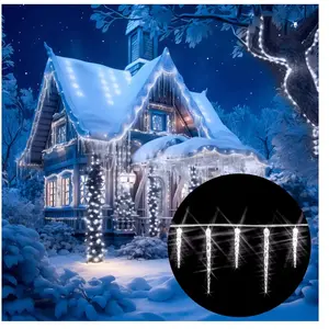 Comparateur de prix : Guirlande lumineuse LED stalactites Noël Blanc Intérieur extérieur MON...