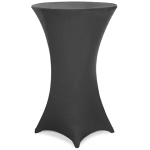 Comparateur de prix : DEUBA® Housse de table de bar bistrot ronde anthracite Ø70-75 cm nappe...