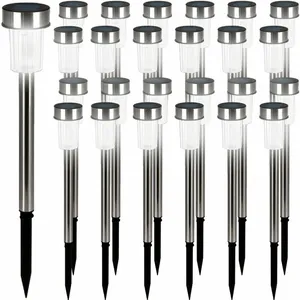 monzana® 24x Lampe solaire LED Éclairage Extérieur Jardin Lumière Rechargeable ... pas cher