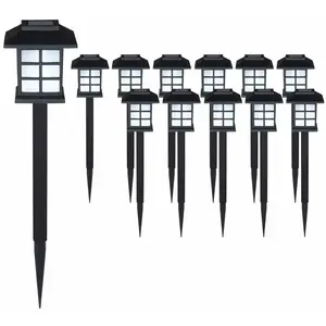 Comparateur de prix : MONZANA® Set de 12 lampes solaires piquet pour jardin 8h autonomie lum...