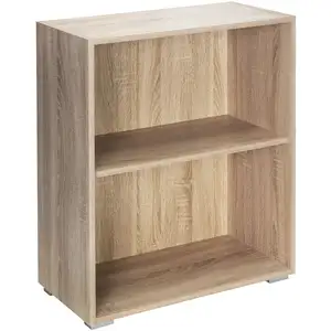 Comparateur de prix : Deuba Étagère bibliothèque chêne 77 x 60 x 28 cm Meuble de rangement VELA 2 compartiments pour salon bureau chambre