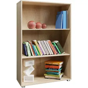 Comparateur de prix : Deuba Étagère bibliothèque chêne 115 x 60 x 28 cm Meuble de rangement VELA 3 compartiments pour salon bureau chambre