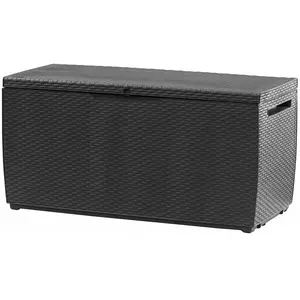Comparateur de prix : Deuba Coffre de rangement Capri Anthracite 305L Roulettes verrouillabl...