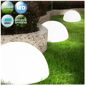 MONZANA® Set de 3 lampes LED solaire extérieur Jardin étanche sans fil...