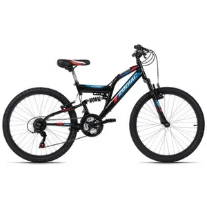 Comparateur de prix : VTT enfant Tout Suspendu 24" Zodiac noir-rouge TC 38 cm KS Cycling
