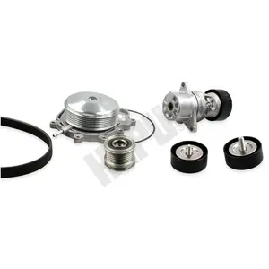Hepu Pompe à eau+Jeu de courroie trapézoïdale à nervures PK15130 pas cher