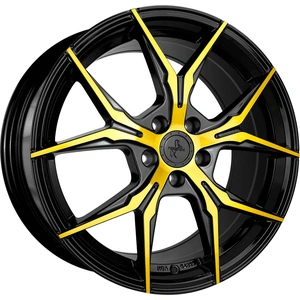 19 pouces KESKIN KT19N 5x120 ET35 Jantes en aluminium BLACK FRONT GOLD