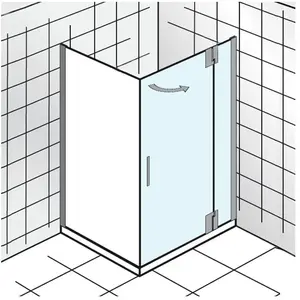 HSK K2P Porte pivotante, avec élément fixe, pour paroi latérale, 21700... pas cher