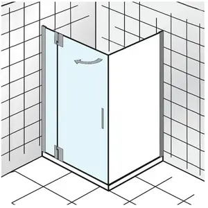 HSK K2P Porte pivotante, avec élément fixe, pour paroi latérale, 21700... pas cher