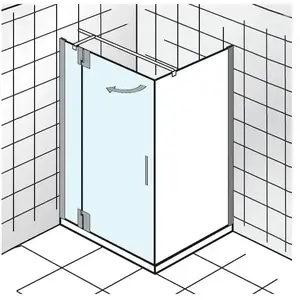 HSK K2P Porte pivotante, avec élément fixe, pour paroi latérale, 21700... pas cher