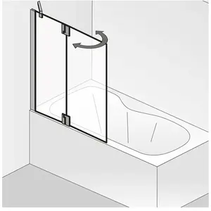 HSK K2P Pare-baignoire, mobile, 2106114-41-50#Li,Vendu parreuter