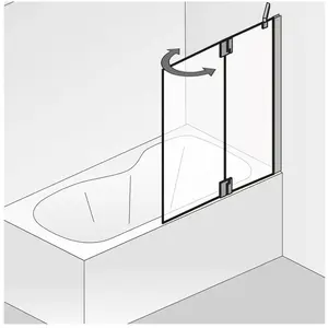 HSK K2P Pare-baignoire, mobile, 2106114-41-50#Re, pas cher