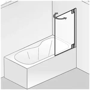 HSK K2P Pare-baignoire, mobile, 2106075-41-50#Re,Vendu parreuter