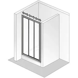 HSK Favorit Porte coulissante, pour niche, pour paroi latérale, 100080...Vendu parreuter