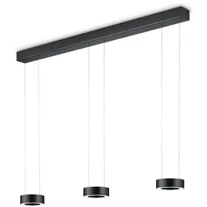 Knapstein Suspension LED Zera, noir, commande gestuelle