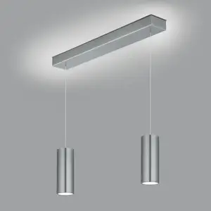 Knapstein Suspension LED Helli up/down à 2 lampes nickel matVendu parluminaire