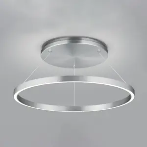 Knapstein Suspension LED Lisa-D, annulaire, nickel matVendu parluminaire