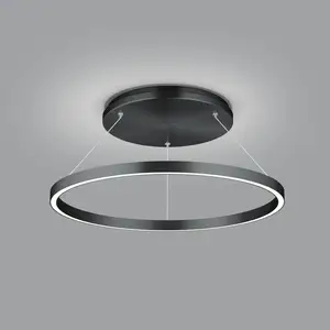 Knapstein Suspension LED Lisa-D, annulaire, noireVendu parluminaire
