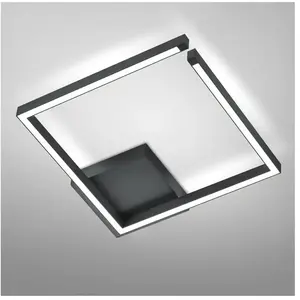 Knapstein Plafonnier LED Yoko, up/down, 40x40 cm, noirVendu parluminaire