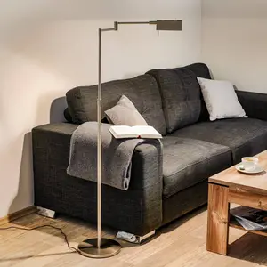 Knapstein Lampadaire LED réglable Danuta, nickel matVendu parluminaire