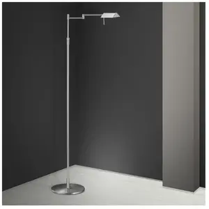 Knapstein Lampadaire LED FINN raffiné nickel mat