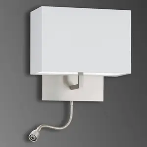 Knapstein Applique murale Chintz Mikola avec bras de lecture LED pas cher