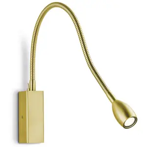 Knapstein Applique murale LED Banu avec interrupteur, laiton, 30 cmVendu parluminaire