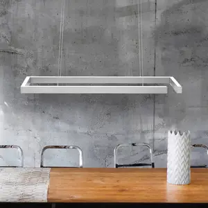 Knapstein Suspension LED Marisa-60, nickel mat, 60 x 20cm pas cher