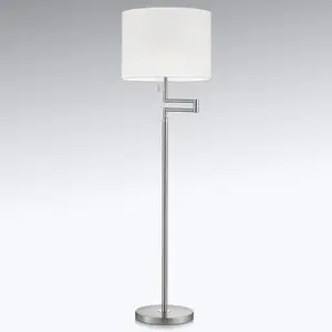 Knapstein Lampadaire Lilian variateur LED, nickel mat/chroméVendu parluminaire