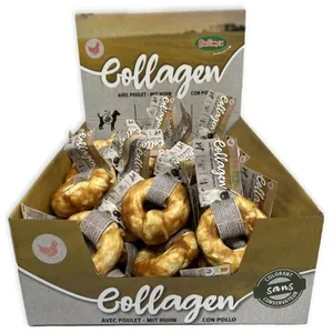 Bubimex Friandise Chien Donut Poulet Collagène - Ø 10 cm - Vendu à l'unité