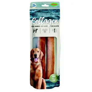 BUBIMEX Sticks de collagène au saumon 25cm - 2pcs pas cher