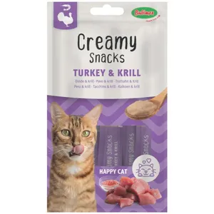 Bubimex Creamy snacks pour chat X4 Dinde et krill - 60 gr