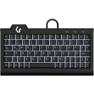 Keysonic MaxPoint KSK-3010ELC Super Mini clavier allemand rétroéclairé USB/PS/2