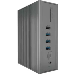 Station d'accueil ICY BOX IB-DK2262AC USB-C 2xHDMI VGA 4K 55W Aluminium pas cher