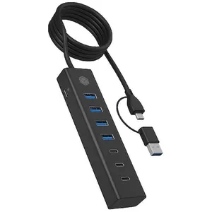 ICY BOX Concentrateur à 7 portsvia USB 3.2 Gen 1 Type-C®