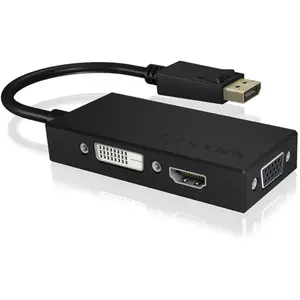 Comparateur de prix : ICY BOX IB-AC1031 DisplayPort DVI-D + VGA (D-Sub) + HDMI Noir