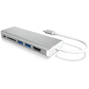 RAIDSONIC #60213 IB-DK4034-CPD Station d'accueil USB Type-C pour PC Argent/Blanc pas cher