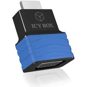 ICY BOX IB-AC516 - Adaptateur vidéo - HD-15 (VGA) femelle pour HDMI mâle - Noir/bleu