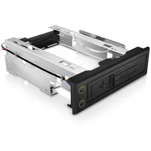 Boîtier HDD ICYBOX IB-166SSK-B 3.5 pouces Aluminium Noir Hot-swap SAS SATA III pas cher