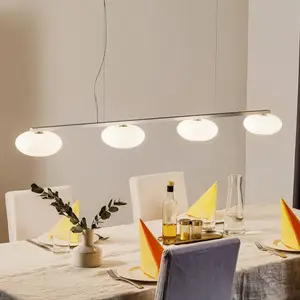 Casablanca Aih - Suspension avec quatre abat-jour en verre pas cher