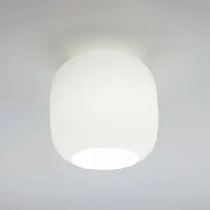 Casablanca Murea plafonnier, blanc opale, Ø 25 cm pas cher