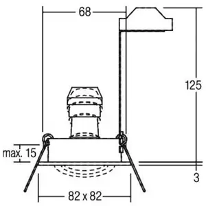 BRUMBERG spot encastrable Tirrel-S, douille GU10, or clair pas cher