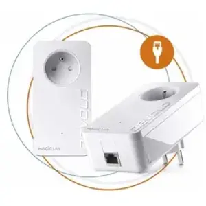 Kit Powerline Devolo DLAN 1200+ WiFi Ac - 2 Adaptateurs, 2 Ports LAN, Connexion Internet Via Prise électrique