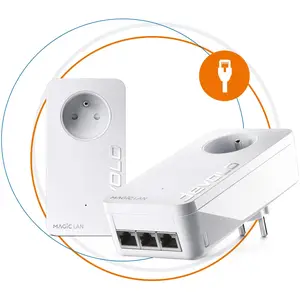 Comparateur de prix : Pack de 2 CPL Filaire Devolo Magic 2 LAN triple / 8511 - 2400 Mbit/s