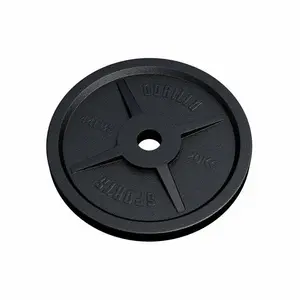 Comparateur de prix : GORILLA SPORTS Disque Olympique en fonte de 20 KG - coloris noir