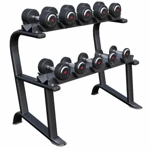 Comparateur de prix : Rack de rangement pour haltères ronds Gorilla Sports PRO + 5 paires d...