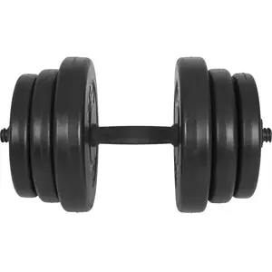 Gyronetics Haltères avec poids 20kg E-Series (barre courte) noir 20kg